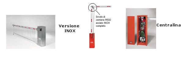 Alza barriera in versione inoz e relativa centralina