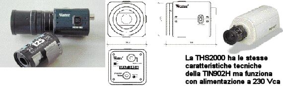 foto dei componenti di una tvcc in bianco e nero ad altissima risoluzione